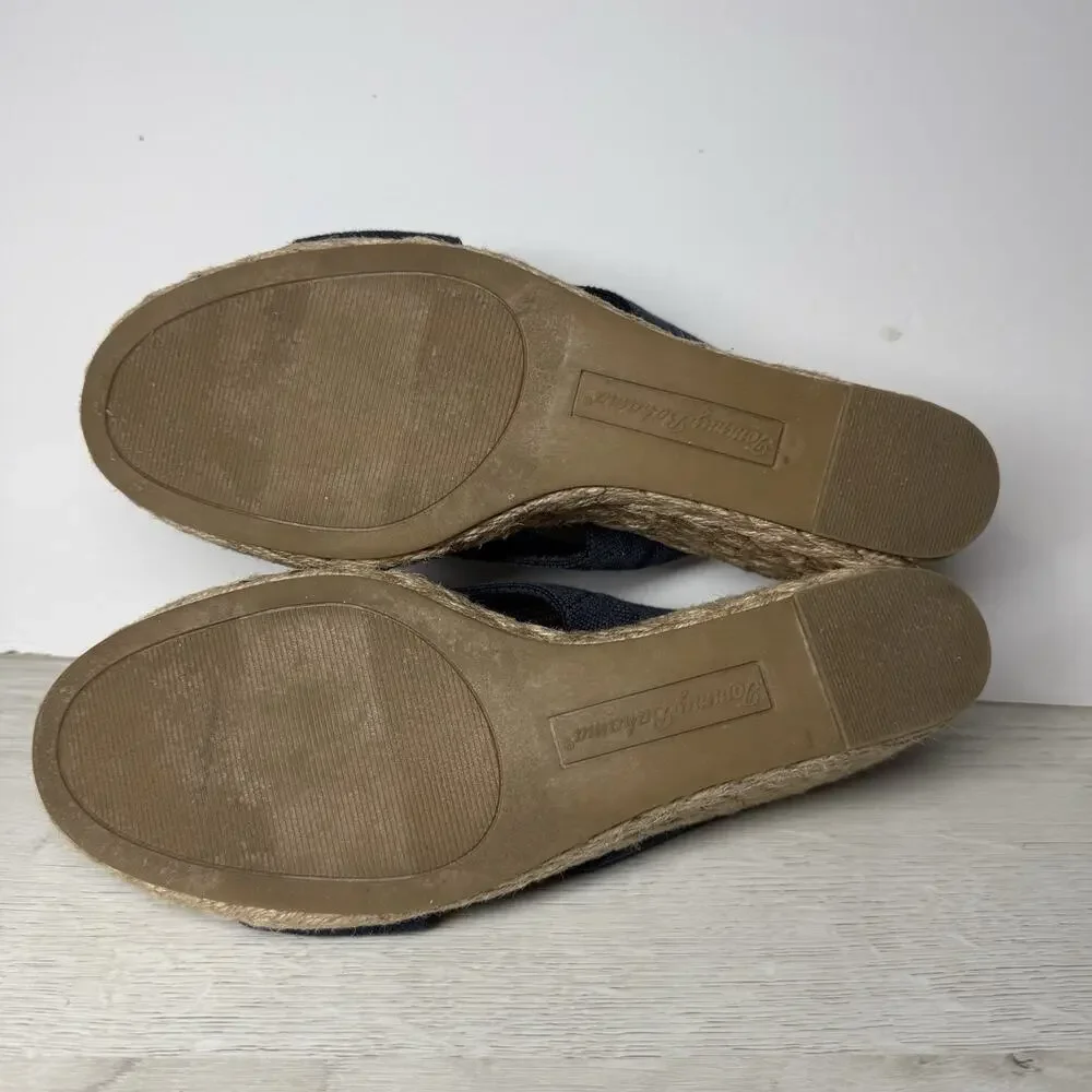 Tommy Bahama Suzette Navy Blue Espadrille Wedge Sandals Women's 7.5M PL282190